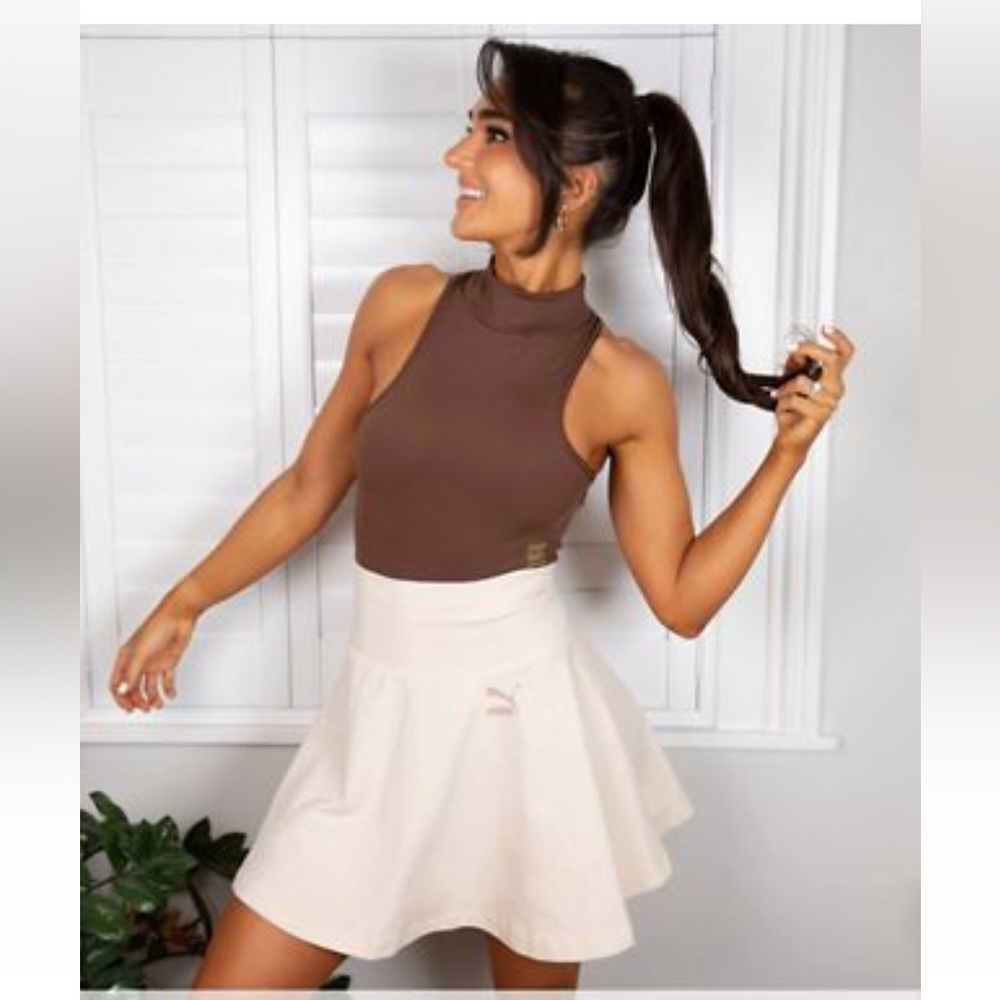 NWT Puma x Stef Fit mini skirt with foldable waist in Brazilian Sand